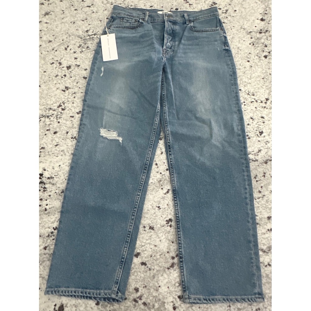 NWT GRLFRND Helena High Rise Straight Jeans Stand Back Wash 28